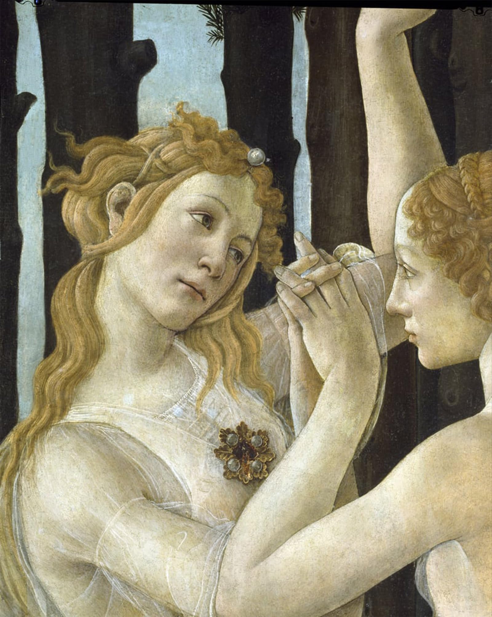 Tableau Spring Tempera Sandro Botticelli impression d'art sur toile 60x90cm - 5