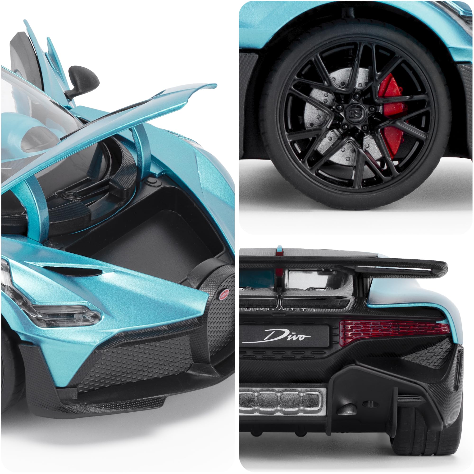 Bugatti Divo 1:18 Scale Die-Cast Model Car - Blue, 25 centimeters - Image 3