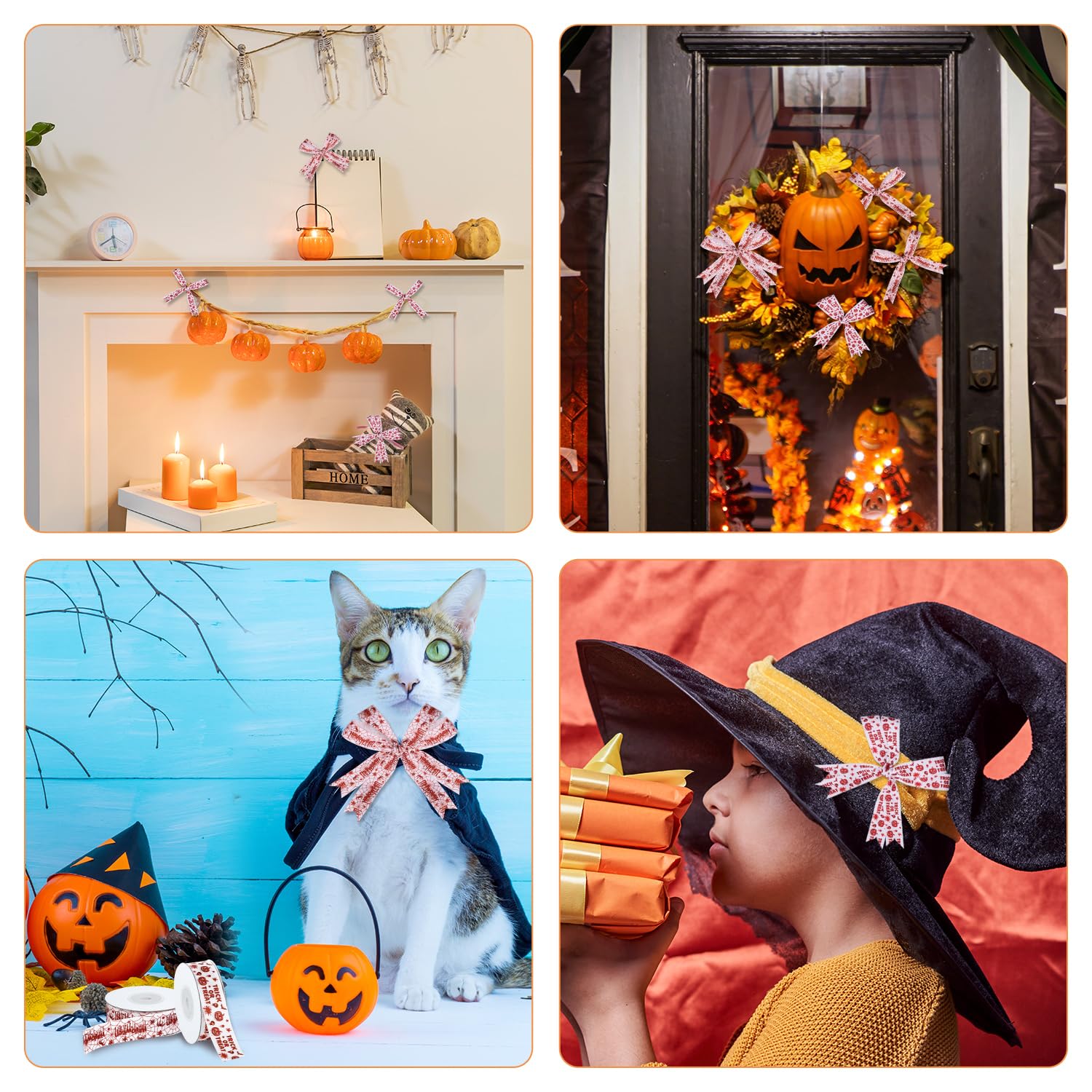 ハロウィンカラー リボン 20個 ハロウィンカラー リボン 20個