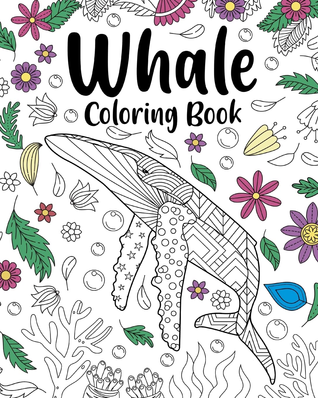 Whale Coloring Book Coloring Books For Adults Whale Zentangle Coloring ...