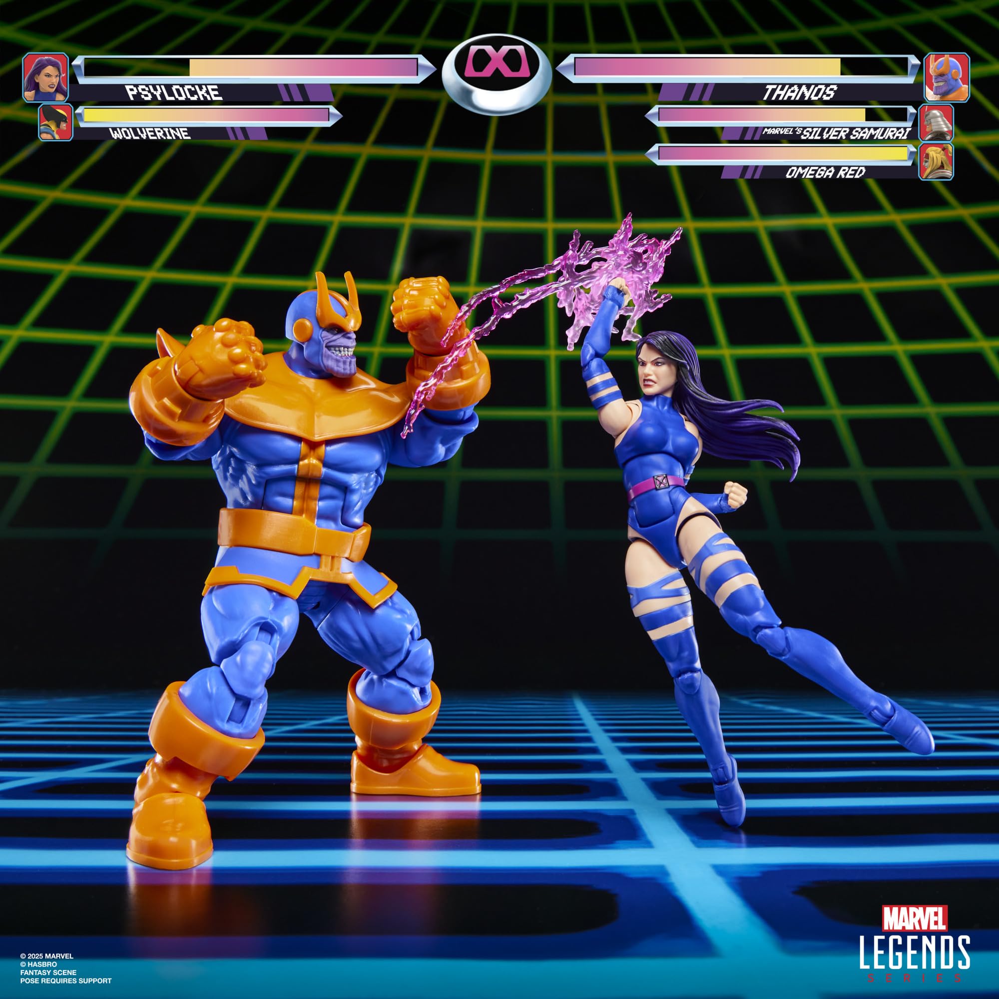 アメコミ MARVEL GAMERVERSE PSYLOCKE vs THANOS Marvel Legends Series Gamerverse Psylocke vs Thanos, Retro Video