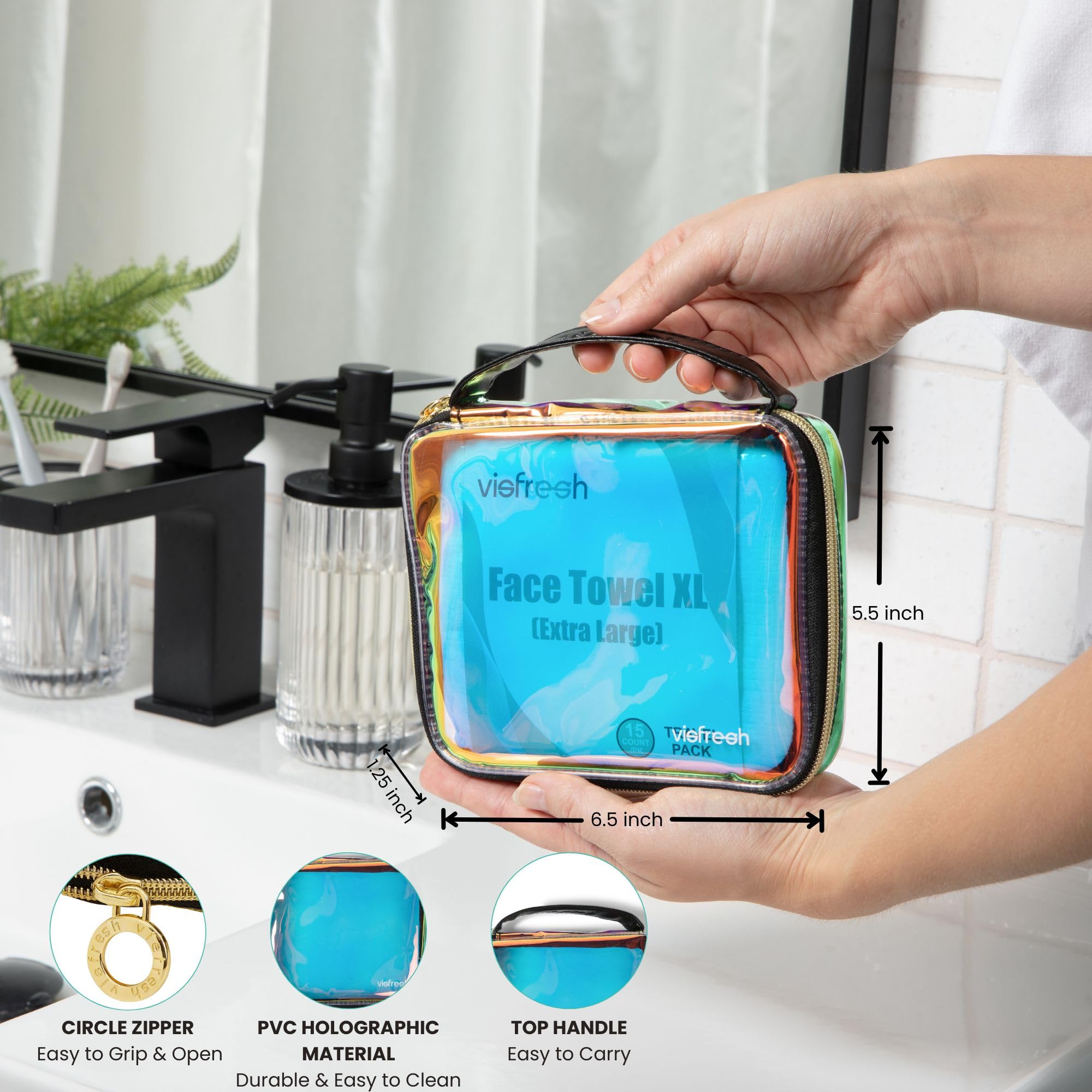 Amazon.com: Disposable Face Towel Travel Case, 15 XL Towels