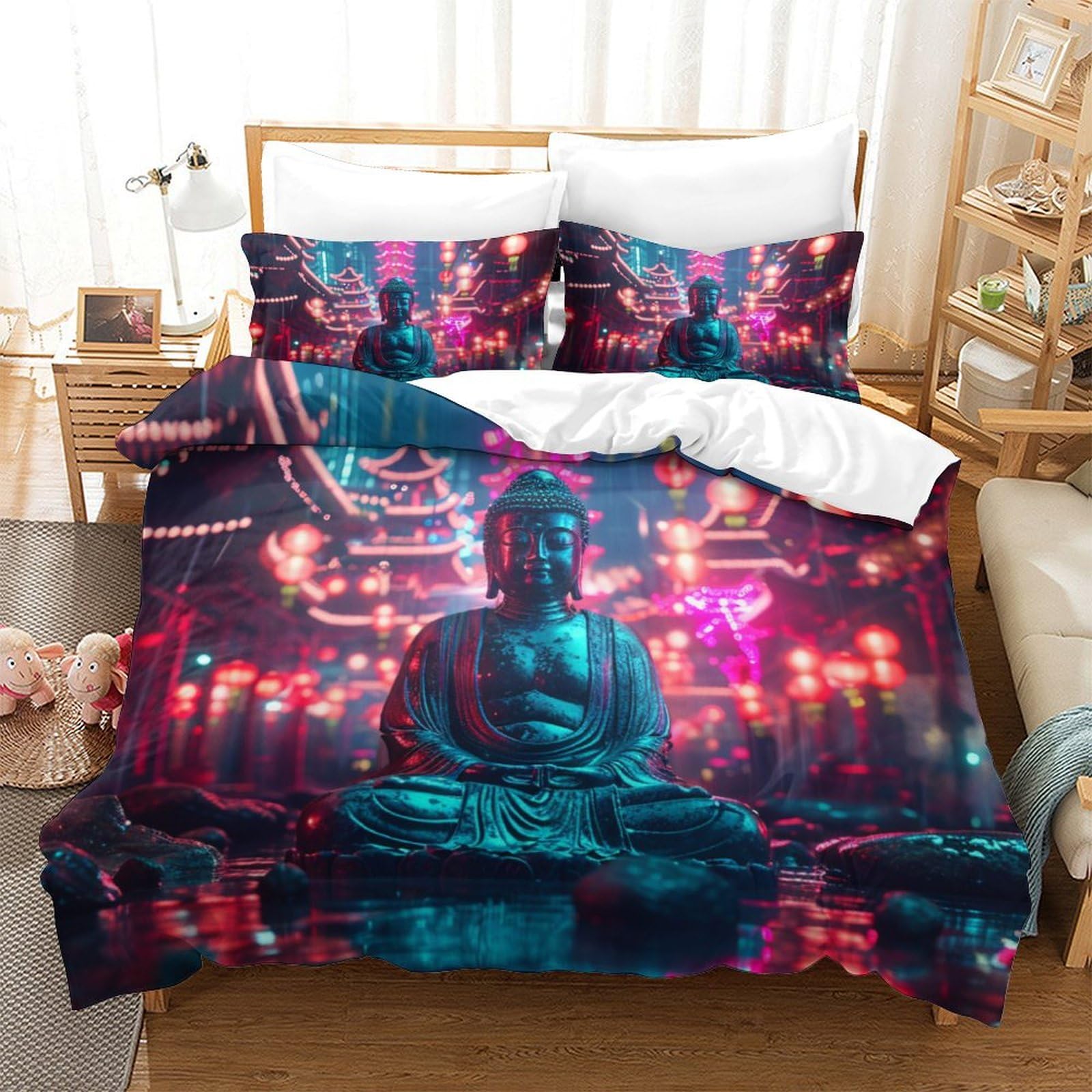 Parure de lit Bouddha 3D pour créer une ambiance zen et relaxante dans votre chambre