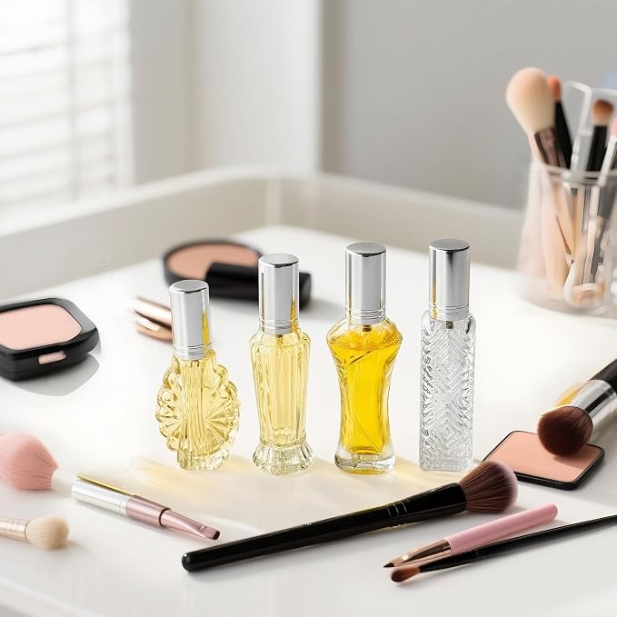 Botellas Perfume Reutilizables Set 4 Vidrio Plateado miniatura 2