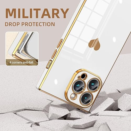 Miniatura 3 de Tzomsze - Funda para iPhone 12 Pro Max (6.7 in), diseño cuadrado estético, funda de silicona con protección completa de las lentes de la cámara,