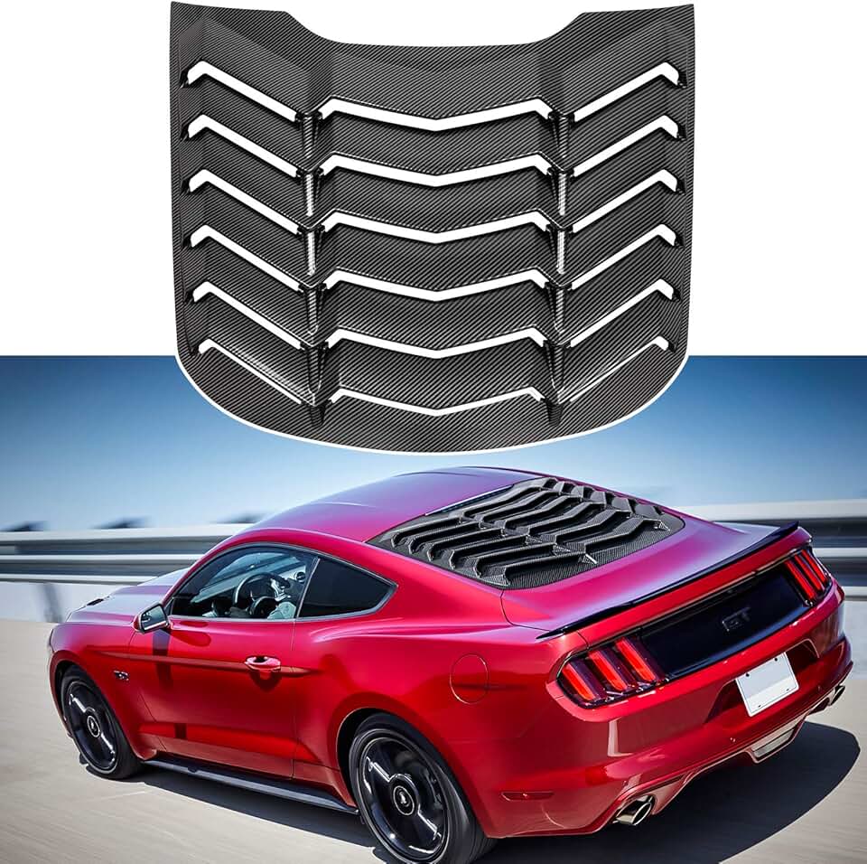 rear window louvers mustang