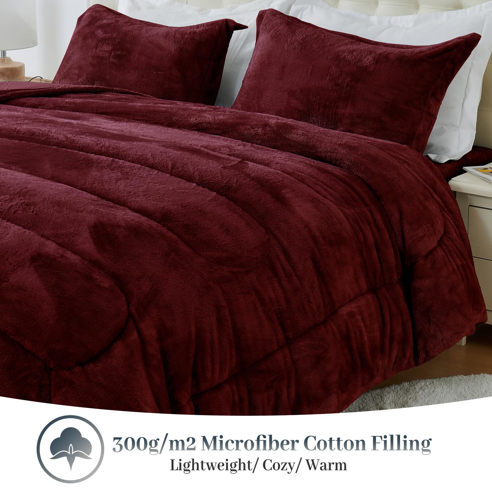 YIYEA Faux Fur Sheets, Luxury Ultra Soft Fleece Bed Sheets