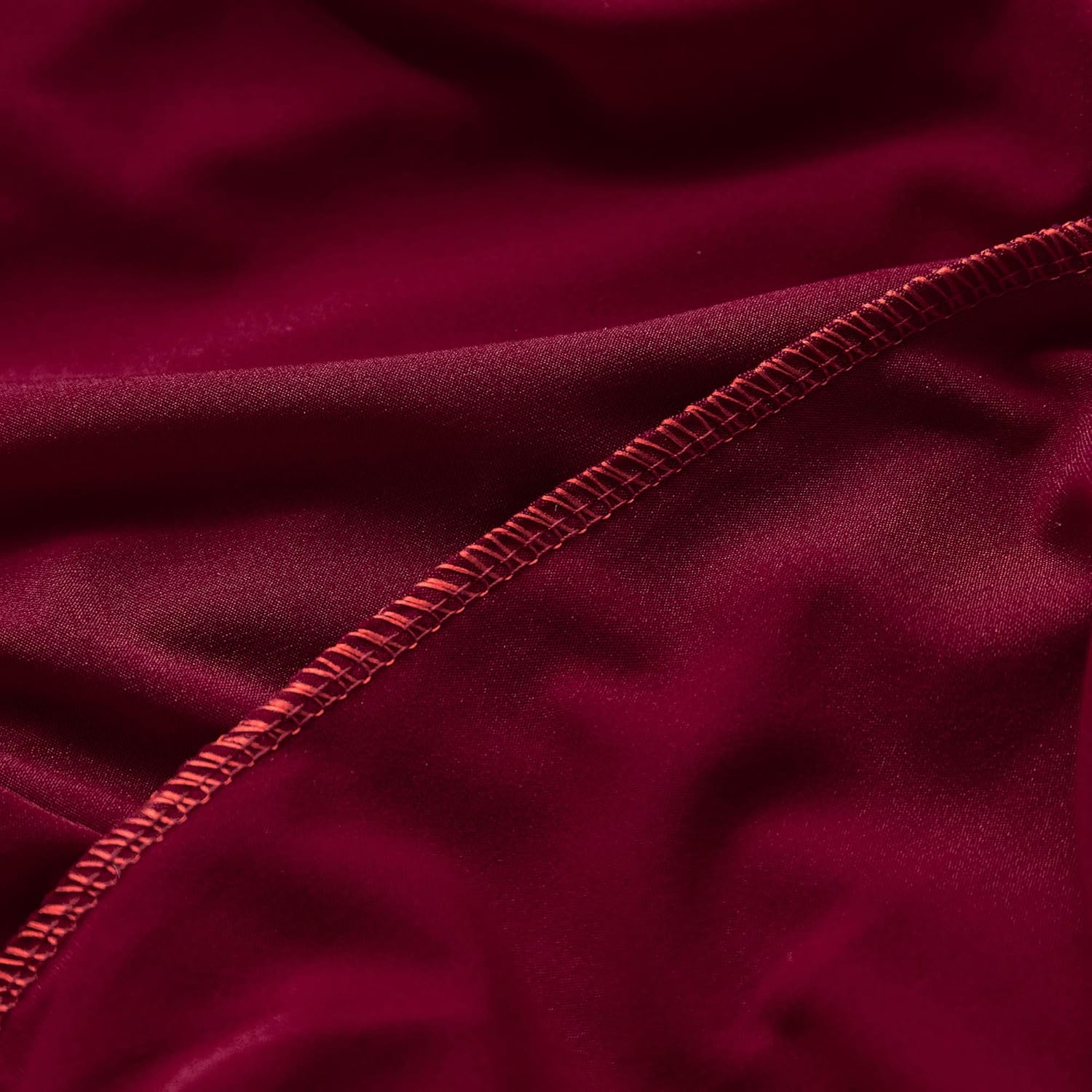 Gelozed 6ft Stretch Spandex Table Cover for Standard Folding Tables Universal Rectangular Fitted Tablecloth Protector for WeddingWine Red, 6FT