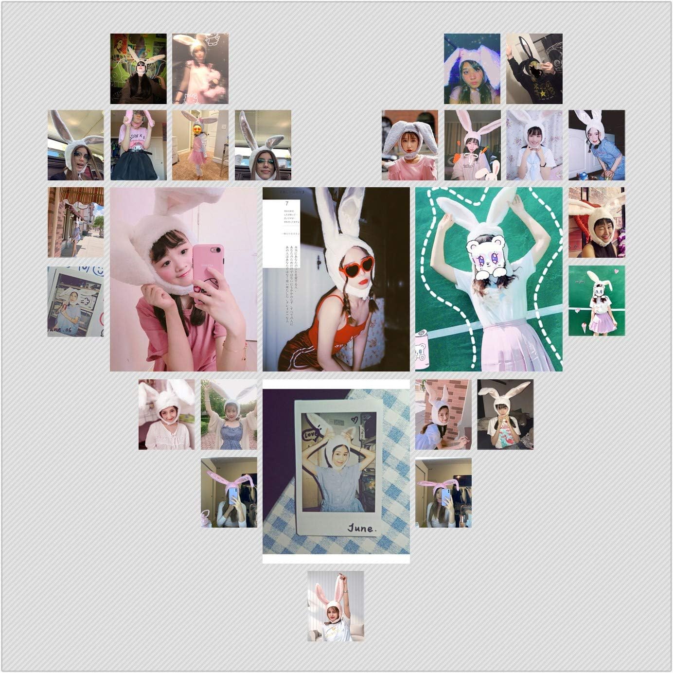 Easter Bunny Hat Ear Funny Plush Hood Women Costume Rabbit Hat Cosplay Halloween Party Holiday Hat - Image 5