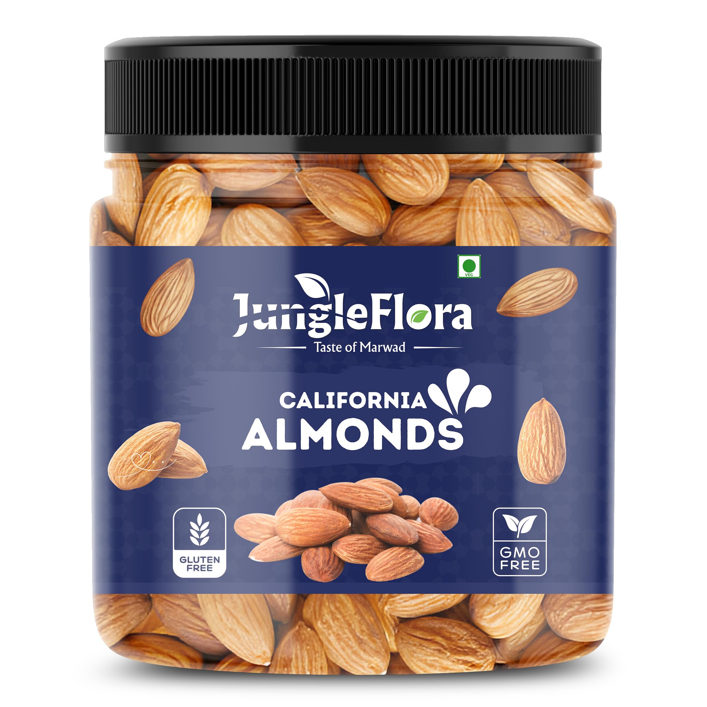 JUNGLE FLORA Pure California Almonds 500gm (Badam Giri) | Premium Whole Almond Kernels | Natural Almond Nuts | Protein & Fiber Rich Dry Fruits | Healthy Snack | Fresh Crunchy California Badam-image-38
