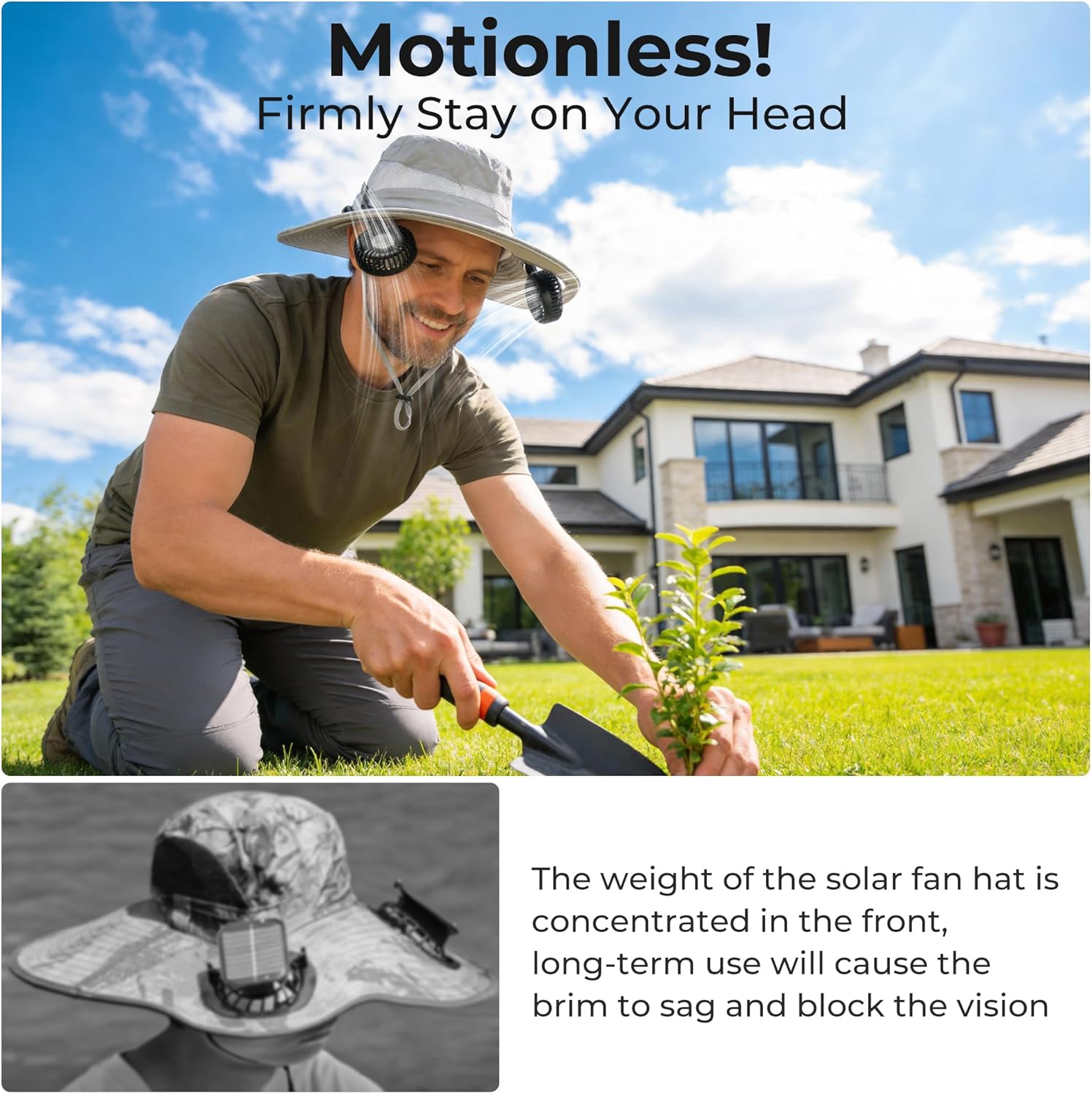 AMACOOL Bucket Hat Fan Pro, Gifts for Father Dad Husband, Fishing Essentials for Men Women, Camping Hiking Beach Gardening