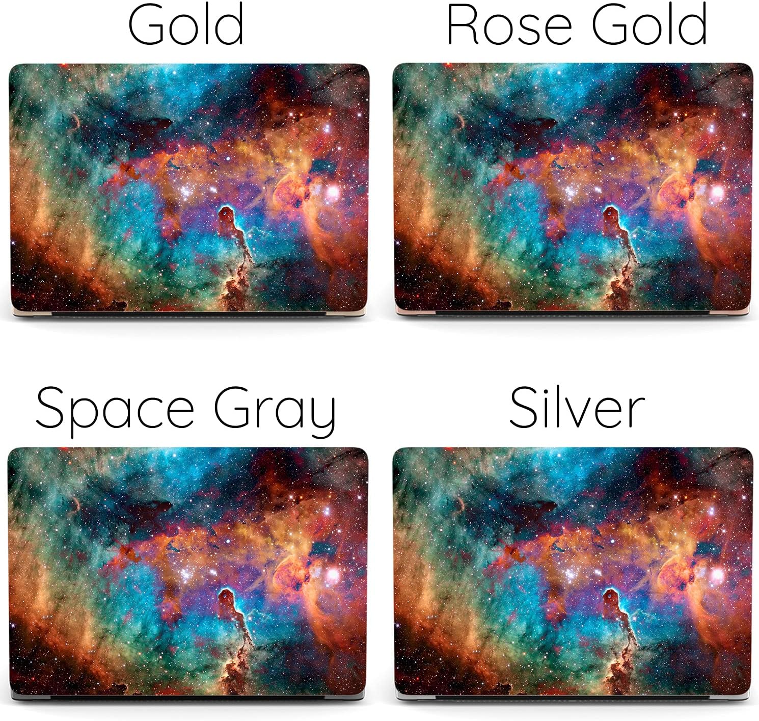 Mertak Hard Case Compatible with MacBook Pro 16 14 Air 15 13 inch M3 M2 M1 Mac 2024 2023 2022 2018 Cover Clear Blue Plastic Space Amazing Laptop Galaxy Protective Universe Stars Print Touch Bar
