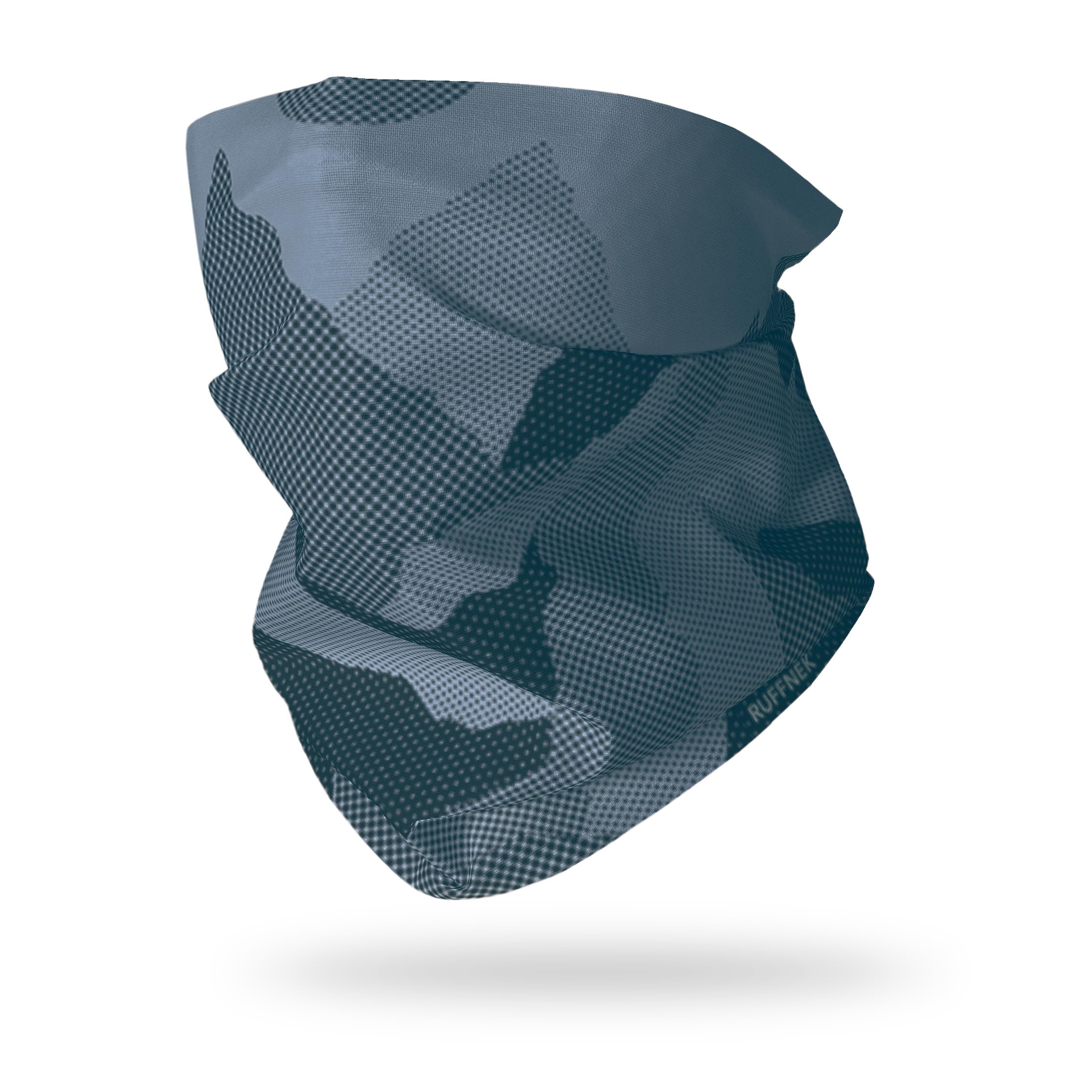 Ruffnek Mountains Blue/Black Neck Gaiter Snood, Multifunctional Headwear for Men & Women, Universal Size