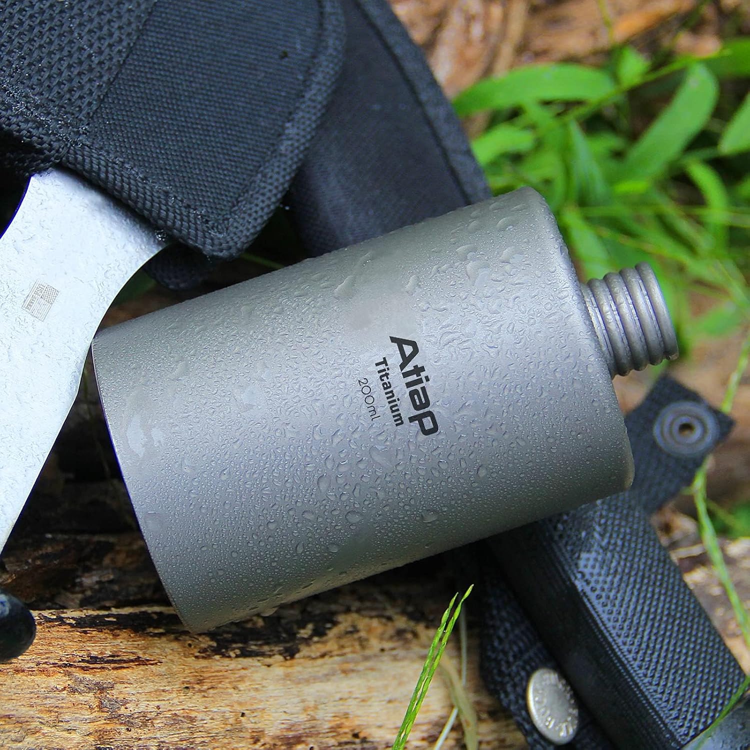 Titanium Flagon Wine Pot, 200ML/ 6.76 fl oz Portable Wine Pot, Pocket Flask Wine Bottle for Outdoor Camping
