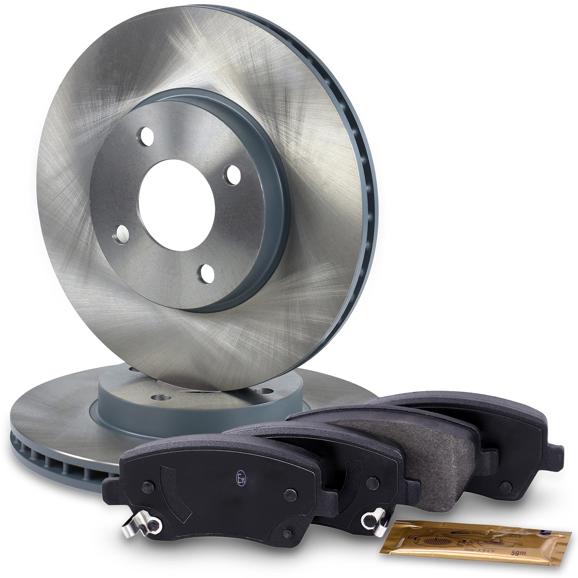 BESTPRICE Set freni asse anteriore incl. dischi freno ventilati Ø 260 mm + pastiglie freno anteriori, compatibile con NISSAN MICRA IV (K13K), NOTE (E12)