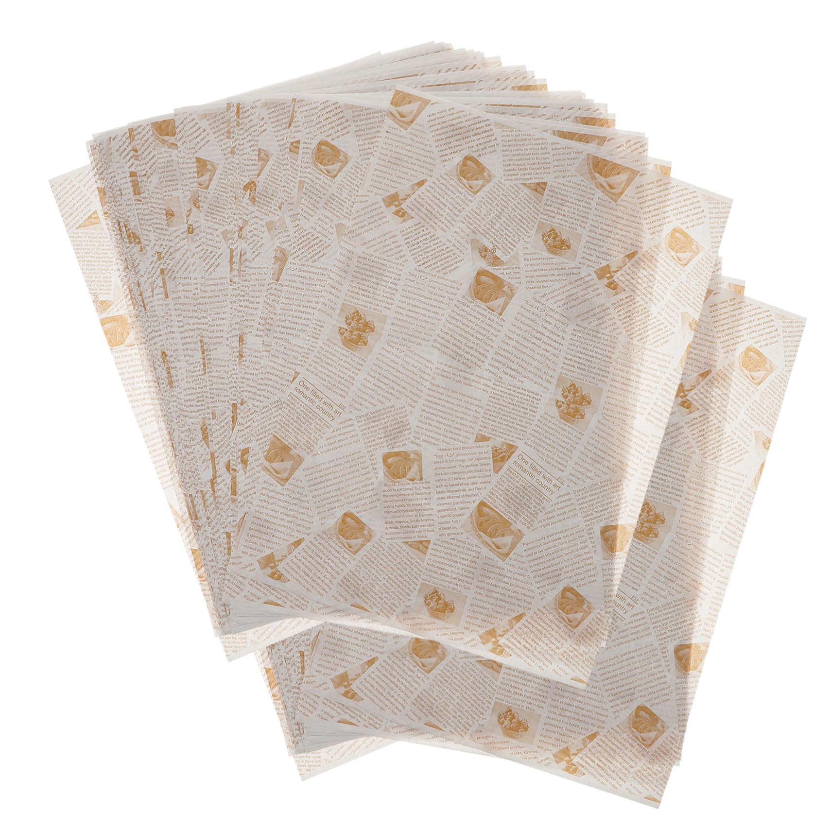 COLLBATH Vintage Food Wrapping Paper Craft Paper Oil Food Baking Kitchen Greaseproof Mat Pad