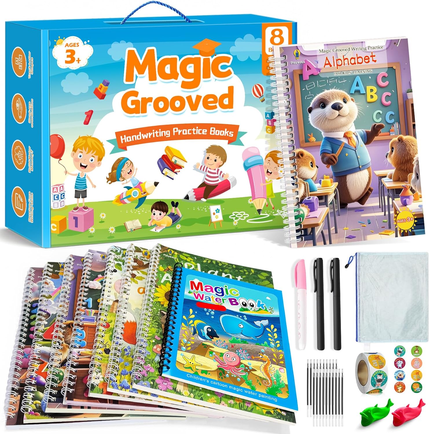 Magic Grooved Writing Practice Kit for Kids 3-8
