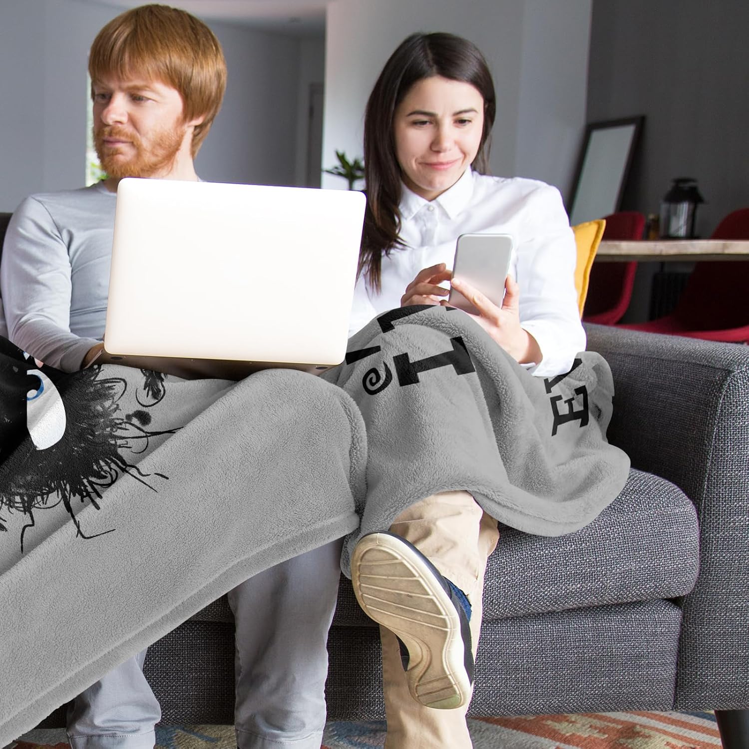 It’s Fine I’m Fine Everything is Fine, Funny Blanket Gifts for Women/Men, Cute Black Cat Themed Stuff, Soft Warm Blankets for Home/Office, Coworker Favors Throw 50" x 60" - Image 6