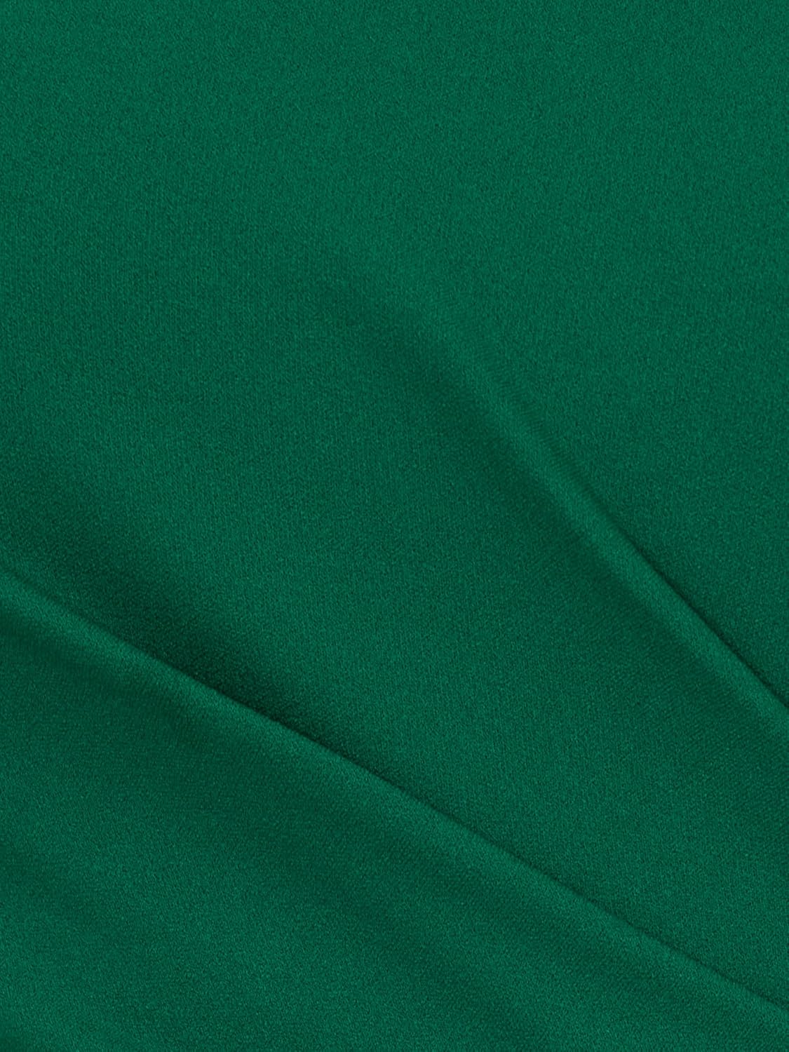 Adrianna Papell Women's Ruffle Crepe Halter Gown | Sleeveless Formal Evening Gown with High Low Ruffle Skirt, Radiant Emerald, 8 - Image 3