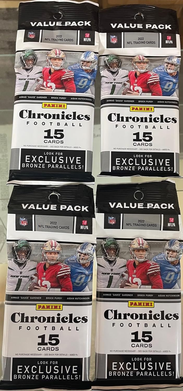 4 Pack Lot 15 Cards Per Pack 2022 Panini Chronicles NFL Football Factory Sealed