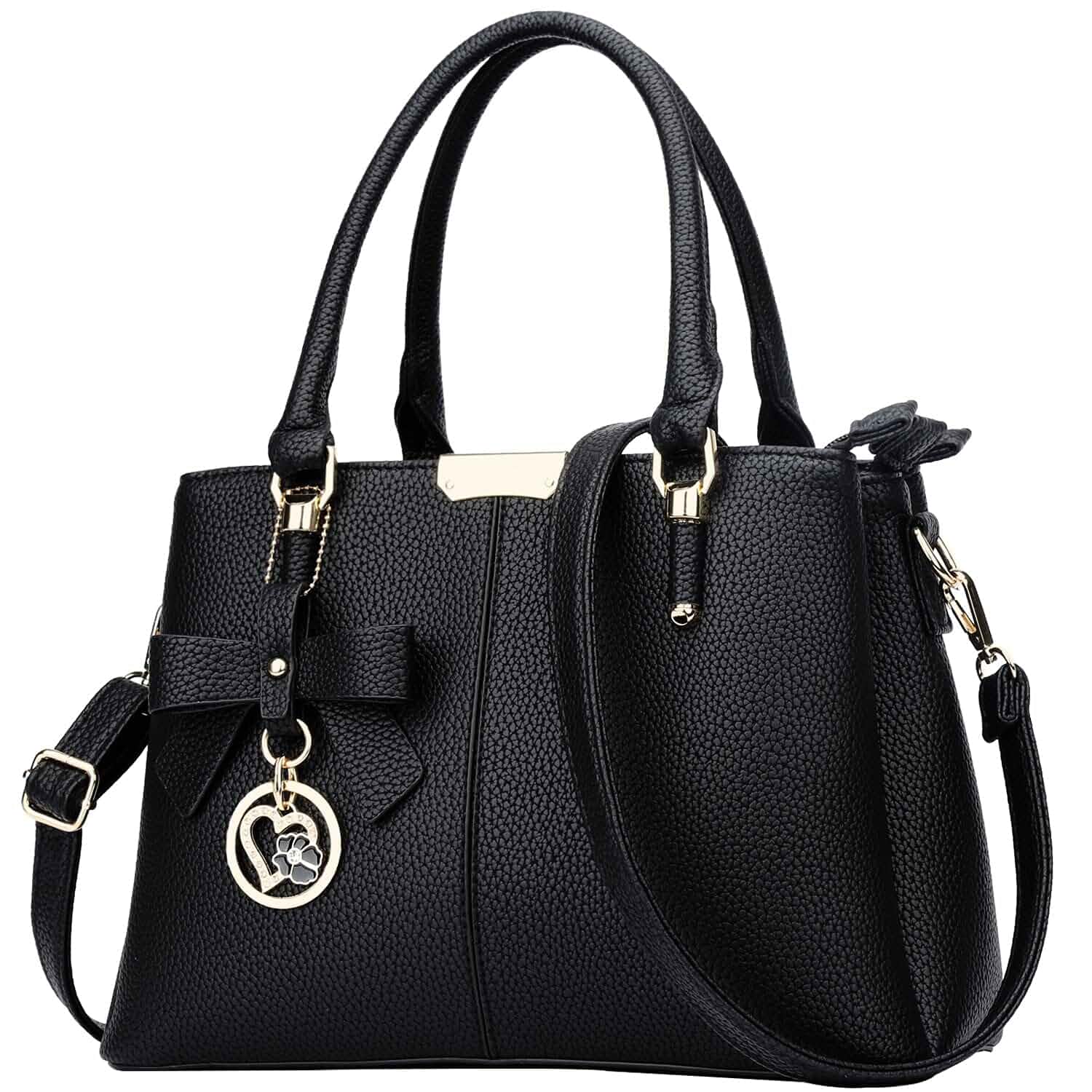 KKXIU Women Purses and Handbags, PU Leather Top Handle Satchel Bag 3 Zippered Compartments, Removable Long Strap, Crossbody Purse for Ladies, Tote Shoulder Bag