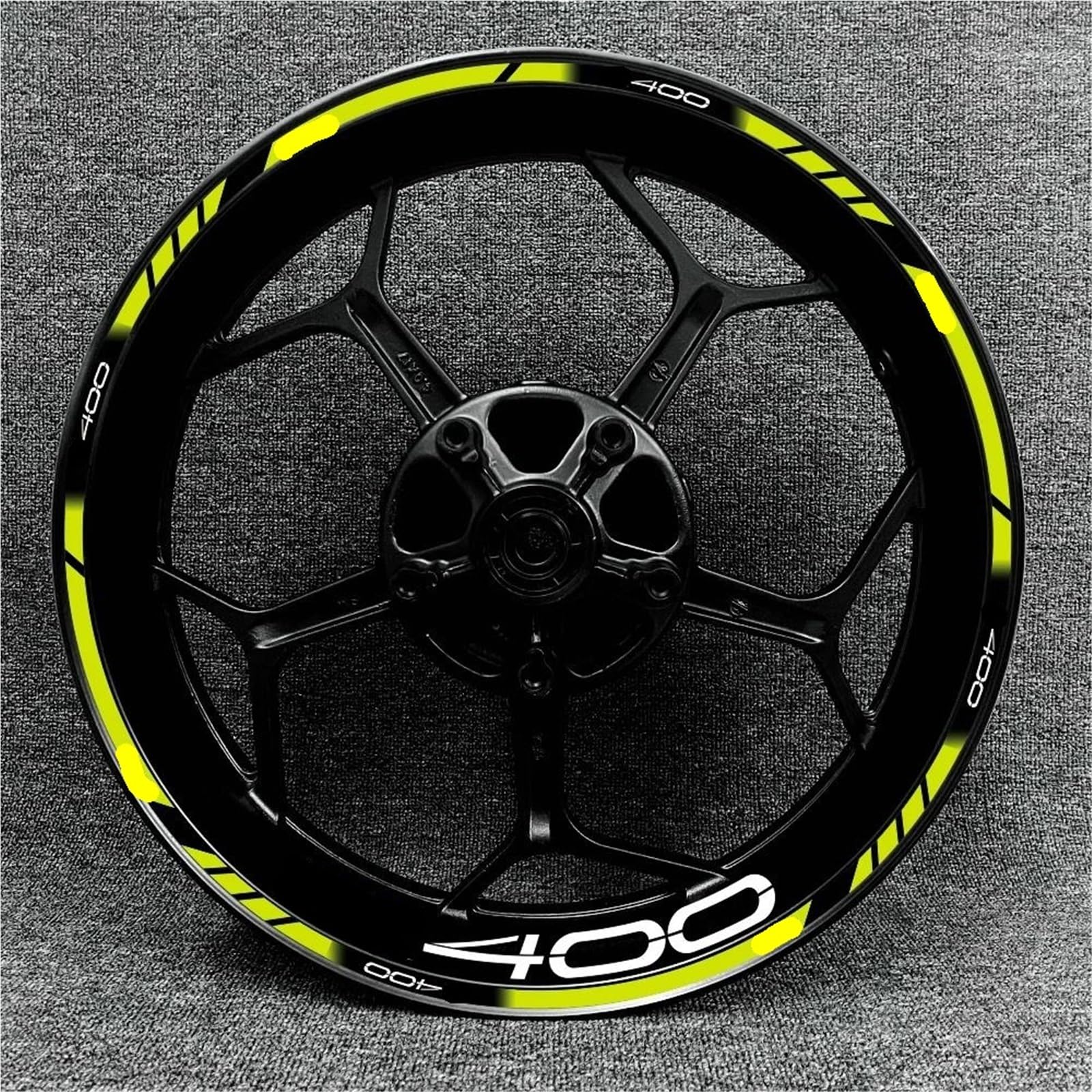 Motorcycle Wheel Sticker Decal for Kawasaki for Z400 Motorcycle 17 Inch Wheel Rim Decal Decoration Hub Emblem Sticker Waterproof High Reflection(3)