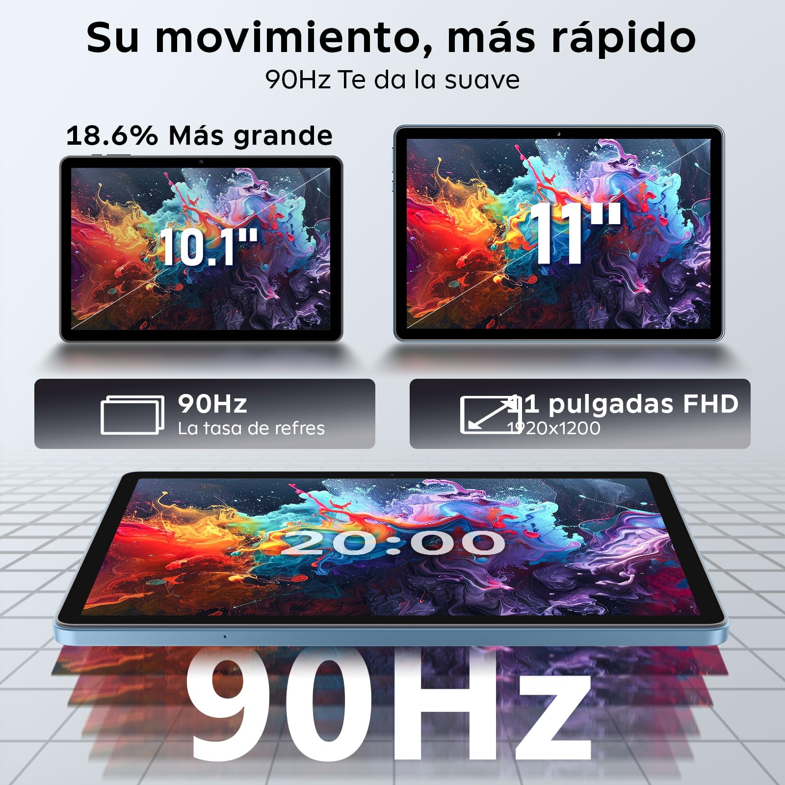 Raemond 11pulgadas Android 16 Tablet con Gemini AI,T7250 Octa-Core,24 GB RAM + 256GB ROM (2TB TF),16MP + 8MP,1920x1200 IPS HD Display,8000mAh, Widevine L1,GPS,2en1Tabletas con lápiz de teclado y ratón