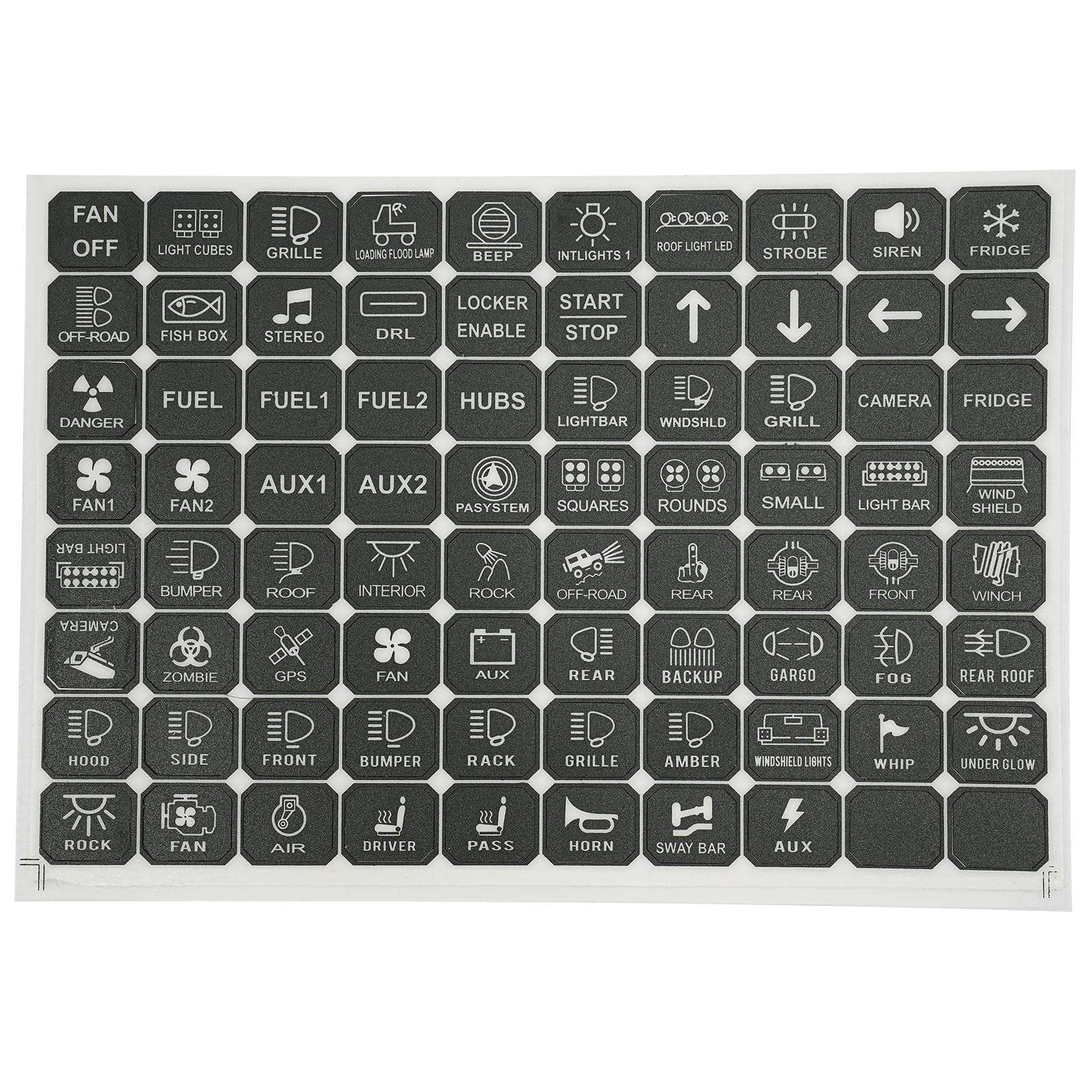 Wodoszczelny 6-biegowy przełącznik 12 V ~ 24 V, 6-drożny panel przełączający, wodoszczelność IP65, panel przełączający 600 W ~ 1200 W