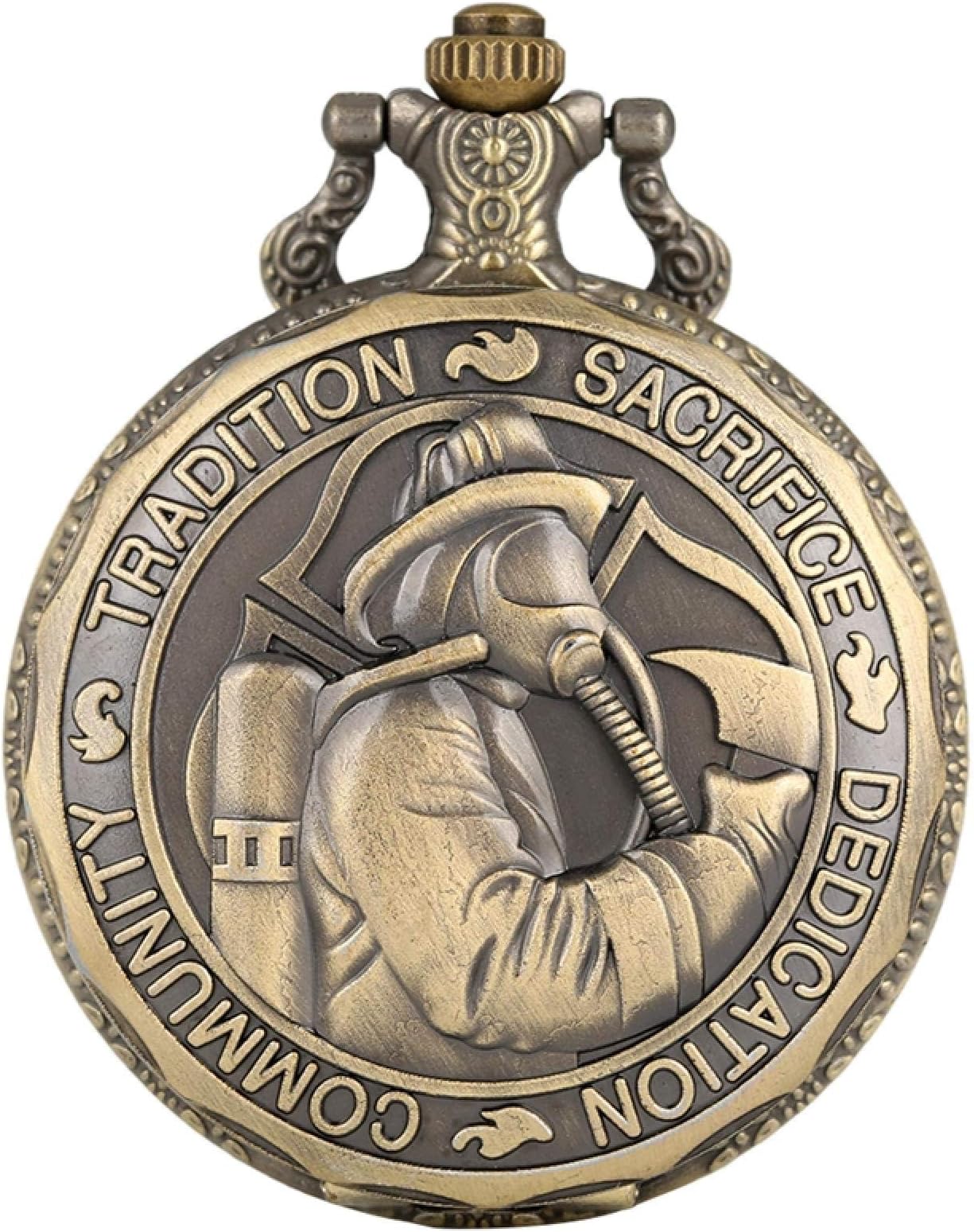 AkopiutoRetro Saint Florian Patron Saint of Fire Fighters Challenge Quartz Pocket Watch Tradition Sacrifice Dedication Community Gift