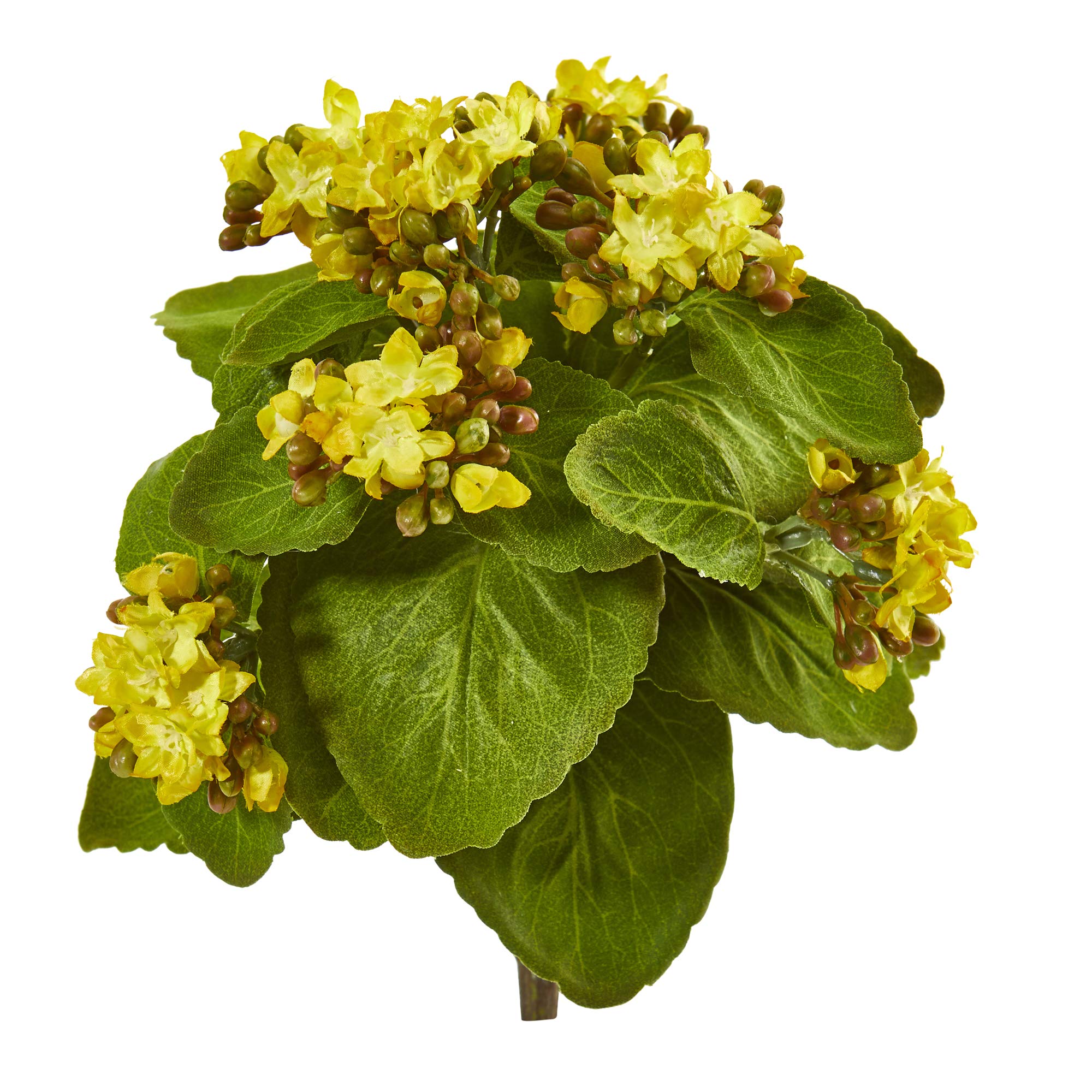 Kalanchoe en soie jaune lot de 6 fleurs artificielles pour egayer votre salon