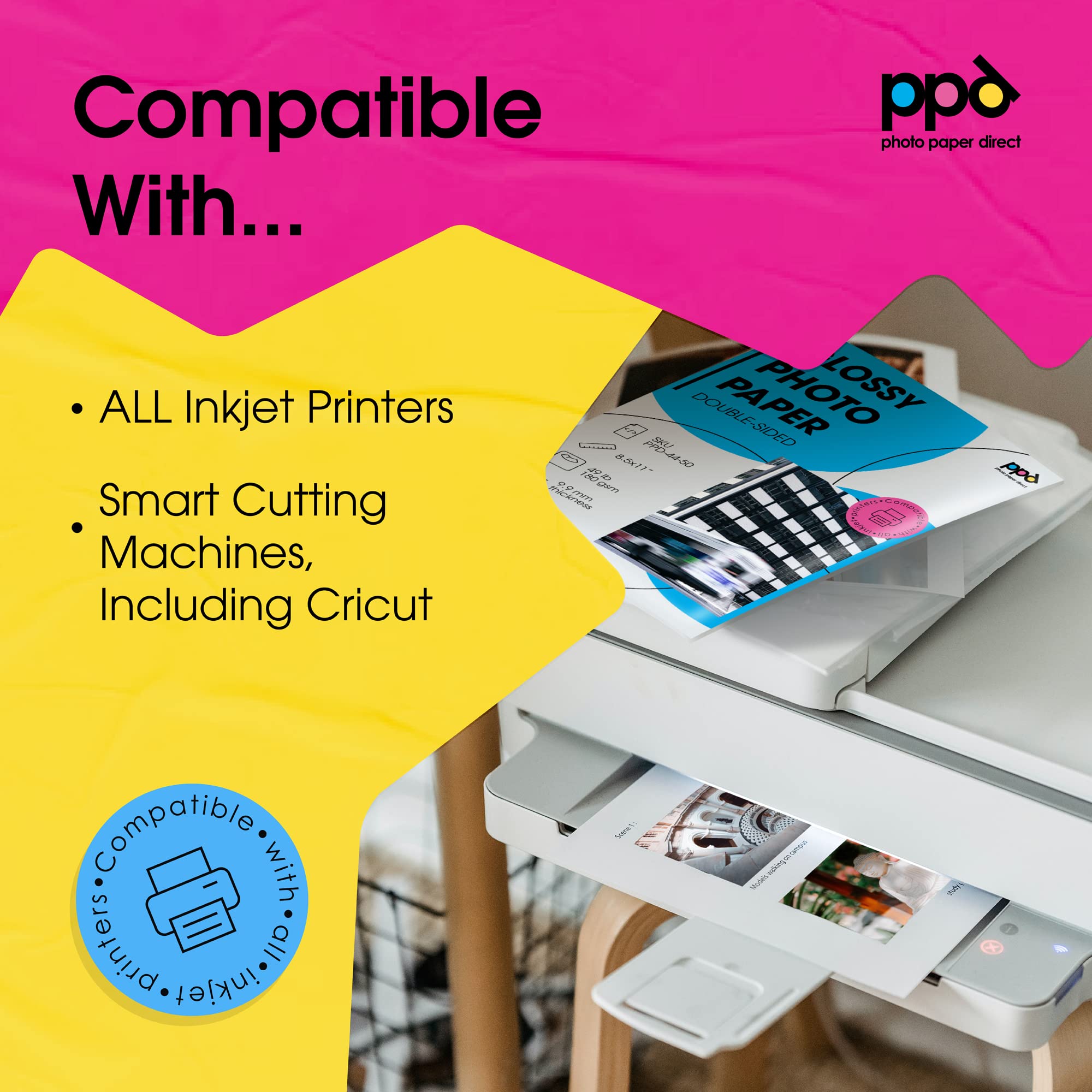 PPD Inkjet 50 Arkuszy Dwustronnego Błyszczącego Papieru Fotograficznego A3 (180g) PPD-106