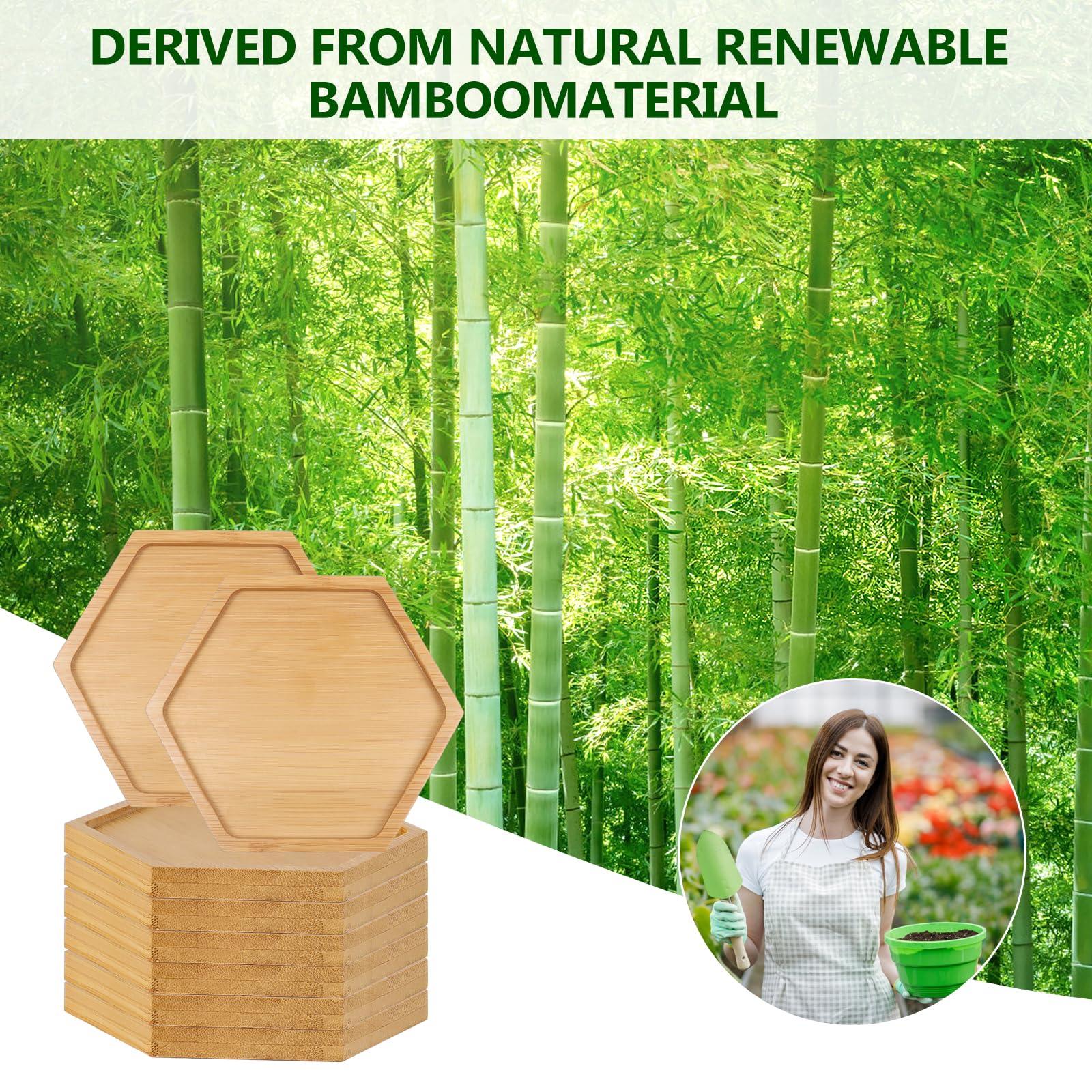 Bulk DIY Mosaik Bambus Holz Marmor Harz Untersetzer Leere Tabletts Trinkbecher U