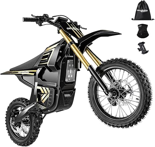 Oryxearth Electric Dirt Bike VE-5, 3000W Peak Motor | 40 MPH Max, 3-Speed Modes for Teens & Adults, 48V UL-Certified Battery, Dual Disc Brakes, Front & Rear Suspension