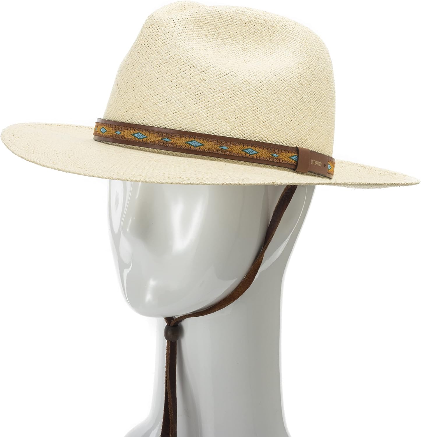 Clearwater Packable Foldable Classic Fedora Panama Straw Hat Sun Wide Brim Lightweight Beach UPF50+ Men or Women