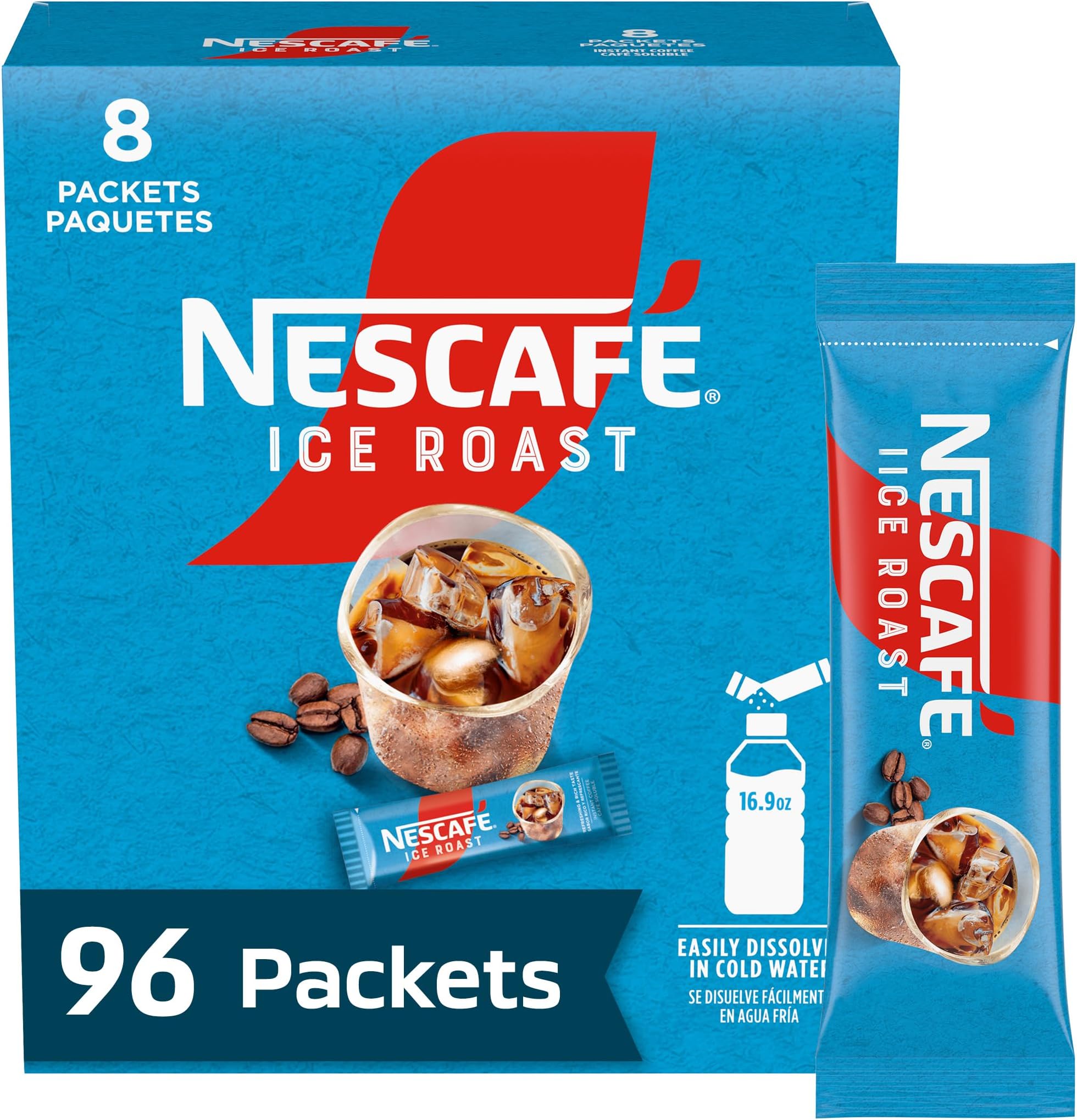 NESCAFÉ Ice Roast, Instant Iced Coffee, 96 Packets