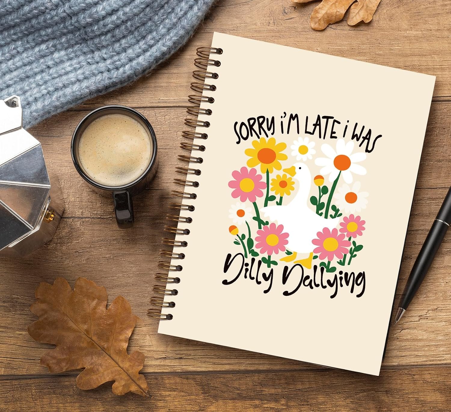 Dejfel Cute Silly Goose Notebook Journal,Funny Gift for Women Girls image 2