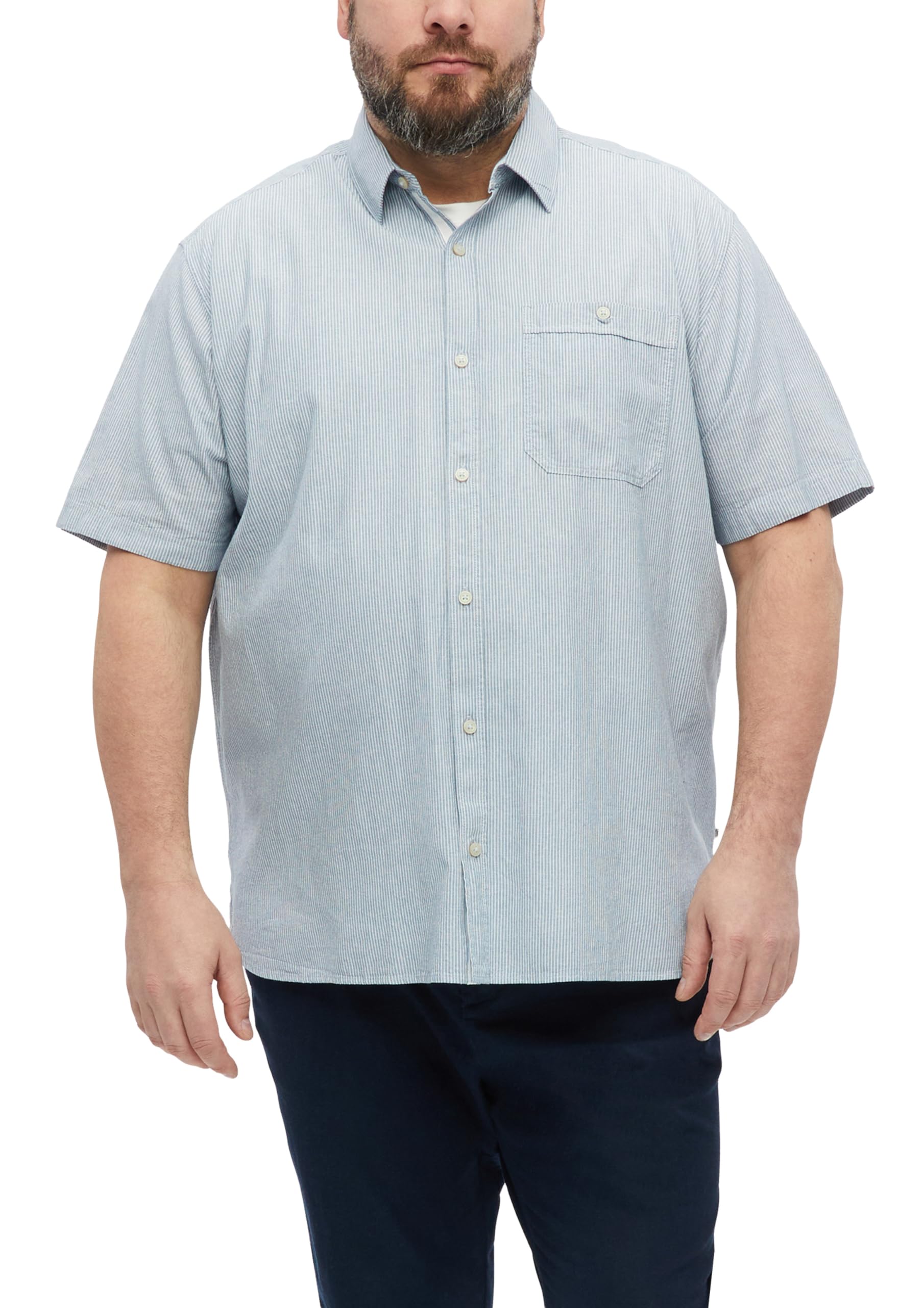 s.Oliver Men's 2181251 Short-Sleeved Shirt (Pack of 1), Turquoise, 5XL