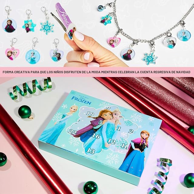 Foto 5 de 6 de Get Trend Disney Frozen Calendario de Adviento 2026 Accesorios Pelo Niña y Joyería, Coleteros, Pinzas