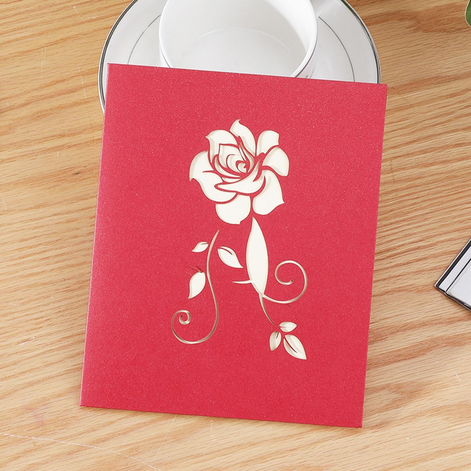 Kartka Z Pozdrowieniami Na ?lub,Kartki Z Pozdrowieniami Kwiat - Karta zaproszenie na ?lub,Z kopert? Zaproszenia ?lubne Kartki z ?yczeniami Papercraft dla Babci