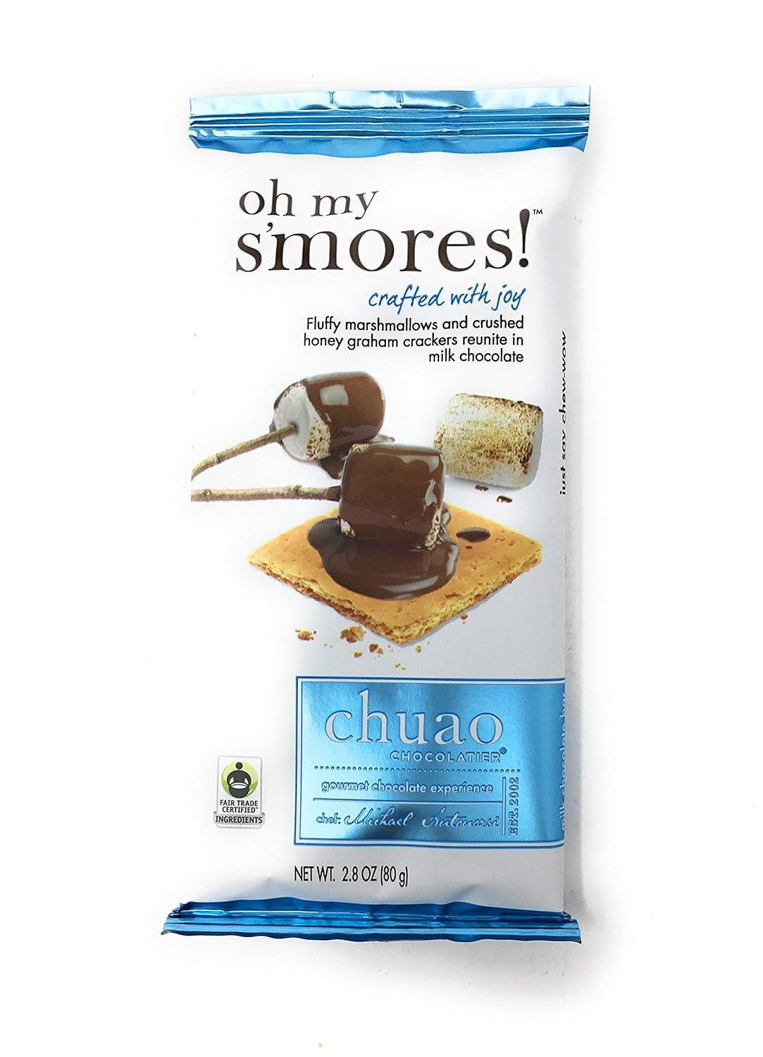 Chuao Chocolatier Chocolate Bar Milk "Oh My S'mores!" 4 Pack