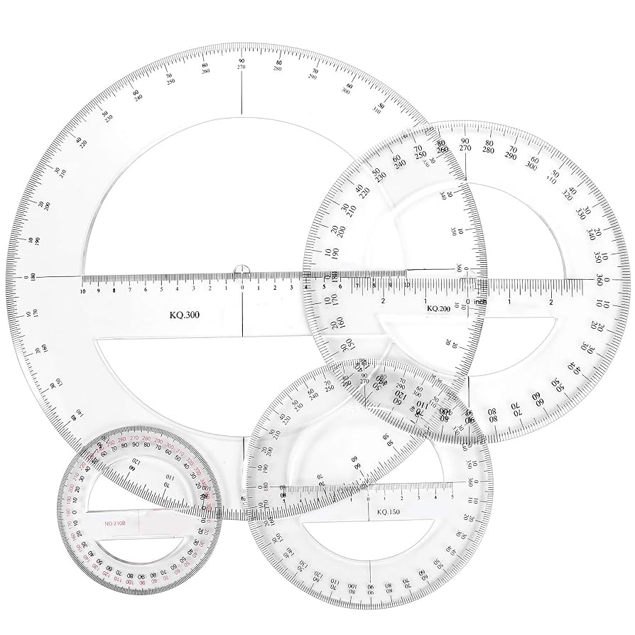 6 Inch Clear Plastic Protractor Hand2mind Clear Plastic Student Math ...