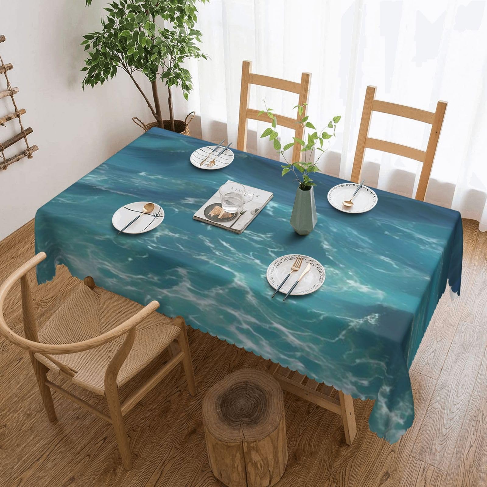 Nappe rectangulaire d'extérieur pour sublimer vos dîners d'été