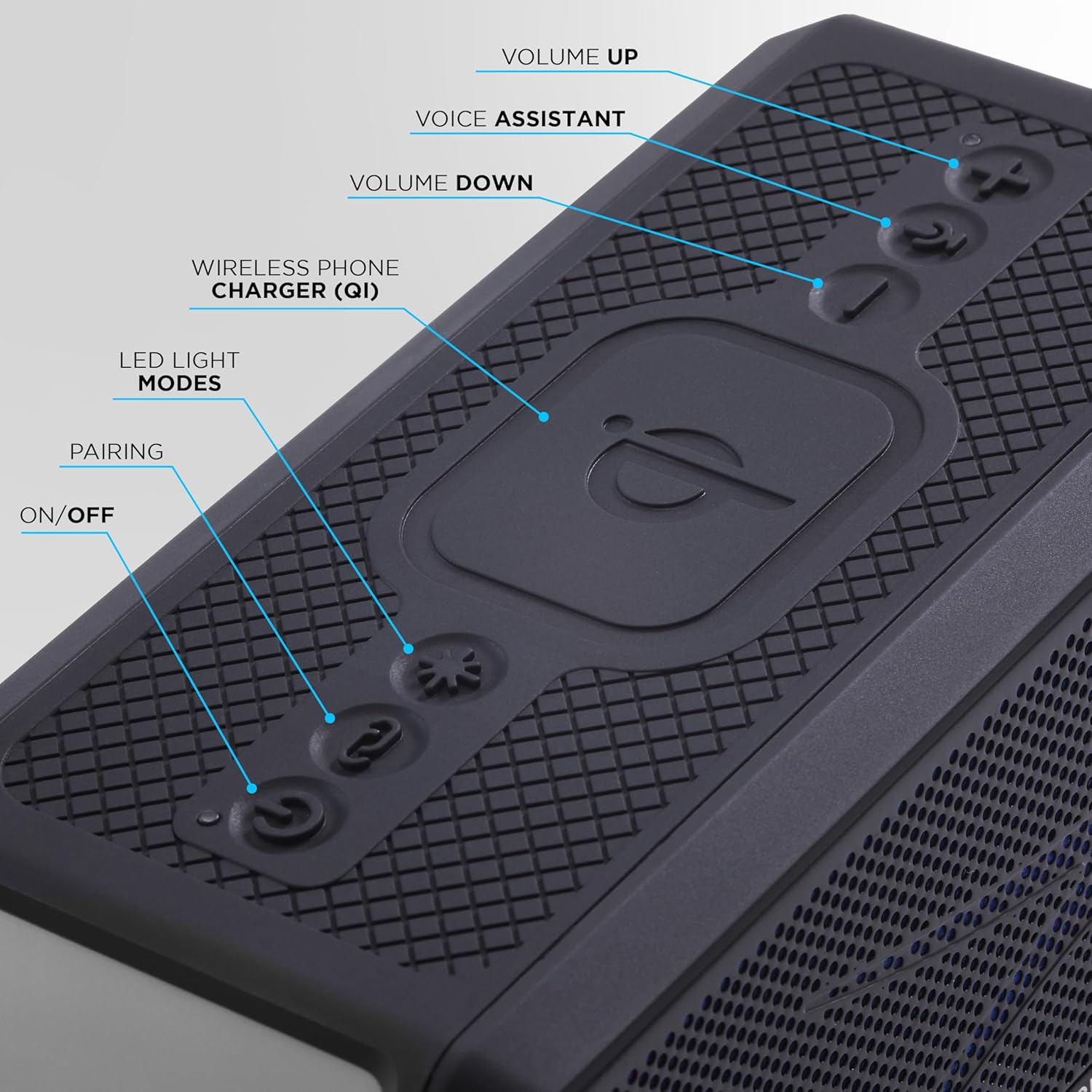 Altec Lansing Loud Portable Speakers Bluetooth Wireless Waterproof - MultiColor LED, 20 Hour Playtime, Mount Included | HydraBLAST 2.0 Magnetic Bluetooth Speaker for Travel, Home and Outdoor Adventure - Image 4