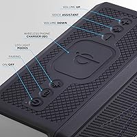 Vista 4 de Altec Lansing Loud Portable Speakers Bluetooth Wireless Waterproof - MultiColor LED, 20 Hour Playtime, Mount Included HydraBLAST 2.0 Magnetic