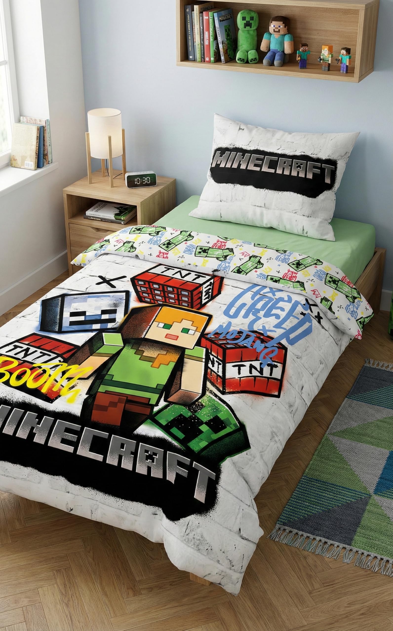 Minecraft Boom Single Duvet Cover And Pillowcase Set - European Size
