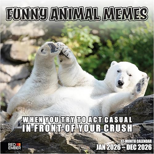 Miniatura 1 de RED EMBER Funny Animal Memes 2024 Calendario mensual de pared colgante  12 x 24 pulgadas abierto  Papel grueso y resistente  Regalo