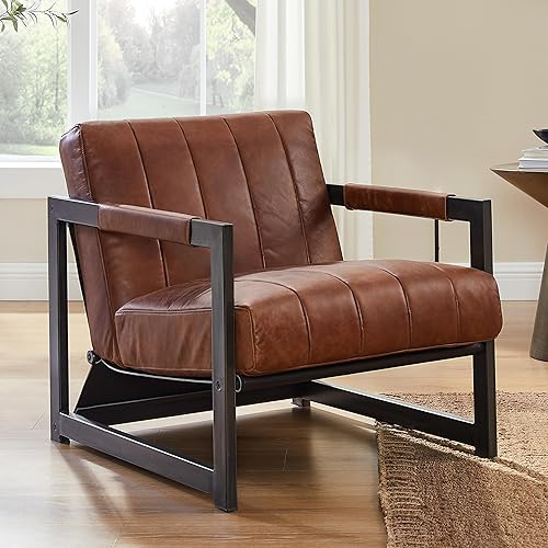 Miniatura 80 de Art Leon Juego de 2 sillas de acento de piel sintética moderna de mediados de siglo, silla de salón con patas de metal negro, color negro