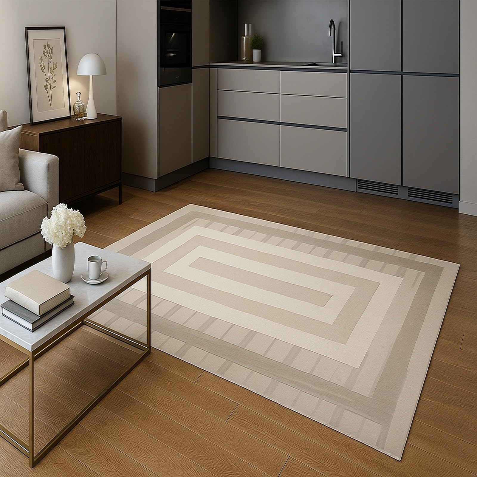 Tapis de cuisine antidérapant et lavable pour terrasse et salon