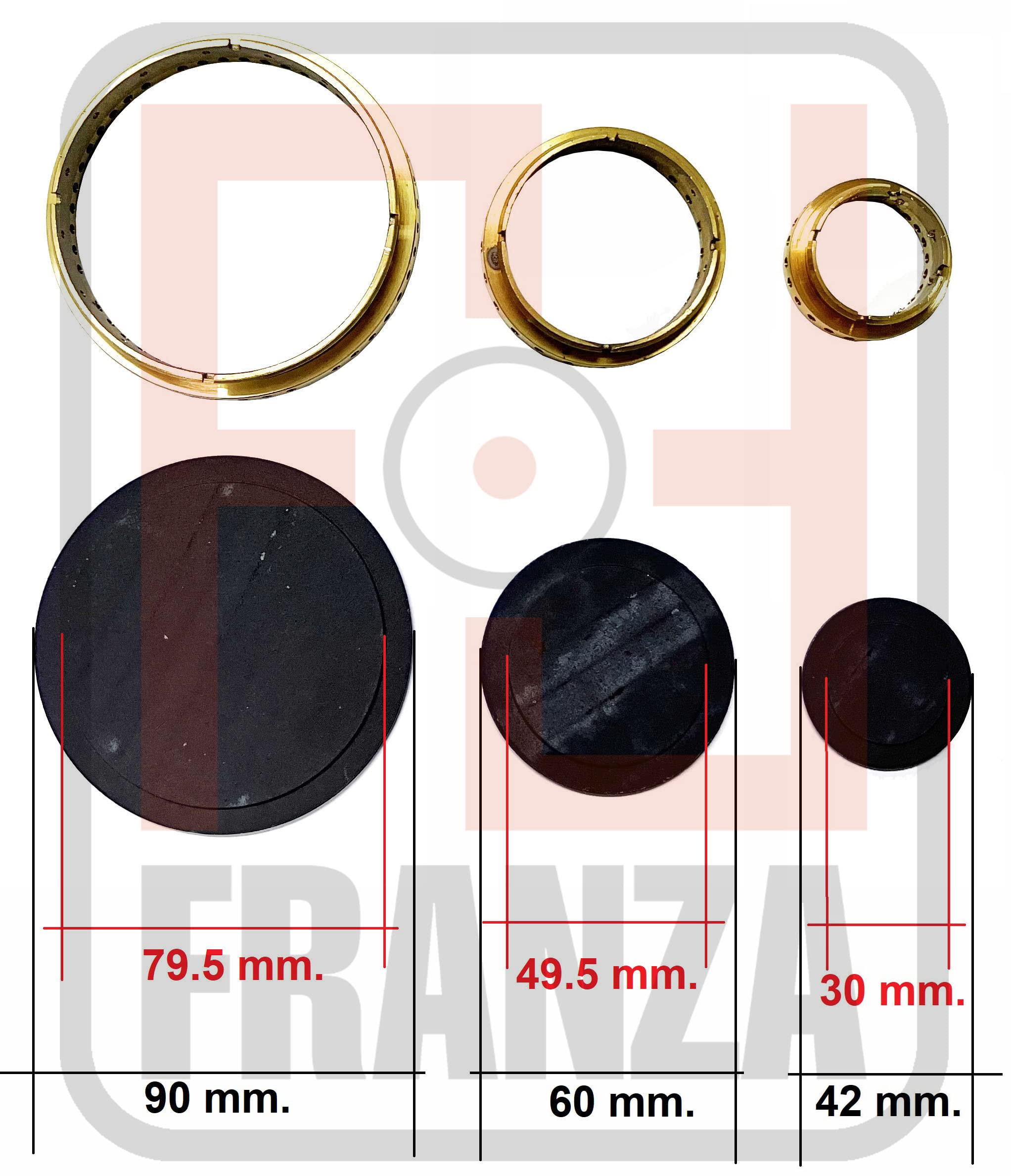 Nardi - Kit 3 bruciatori completi di anelli e piattelli spartifiamma per cucina piano cottura 3 fuochi - Made in Italy - NA05
