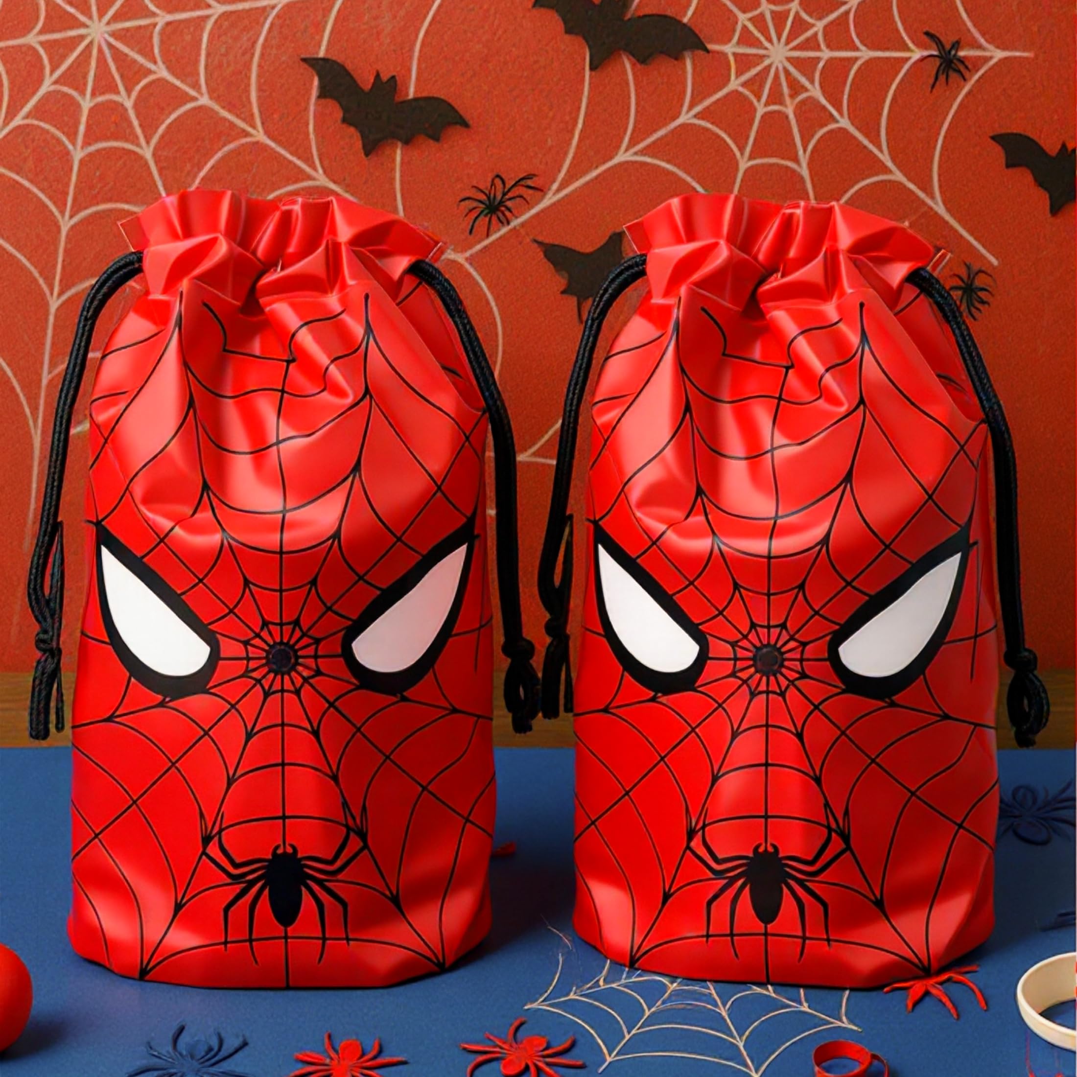 30 Pcs 7 x 10Inch Spider Themed Gift Bags Spider Themed Treat Goodie Bags for Birthday Party Supplies Video Game Party Candy Bag